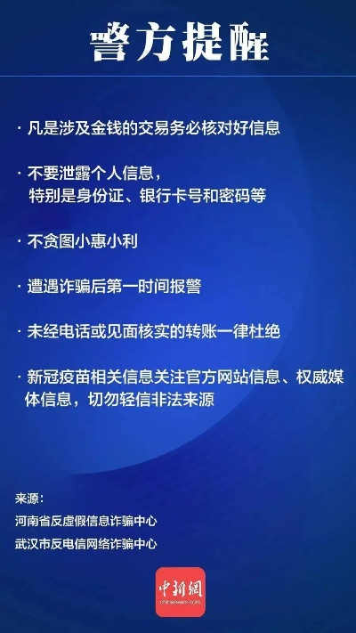 邮政管理部门提醒市民警惕诈骗短信、电话等形式，切勿泄露个人信息